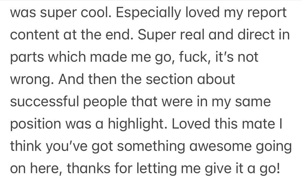 The 3rd Path testimonial 7